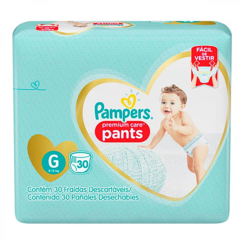 Fralda Pampers Pants Premium Care G Mega Com 30 Unidades Drogariacatarinense