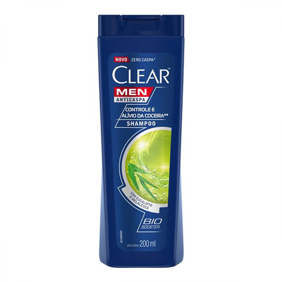 Shampoo Anticaspa Clear Men Controle E Alívio Da Coceira 200ml