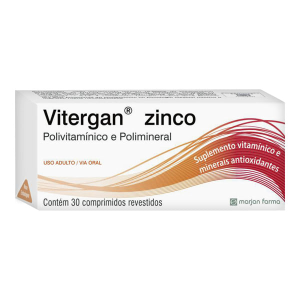 Vitergan Zinco Com 30 Comprimidos