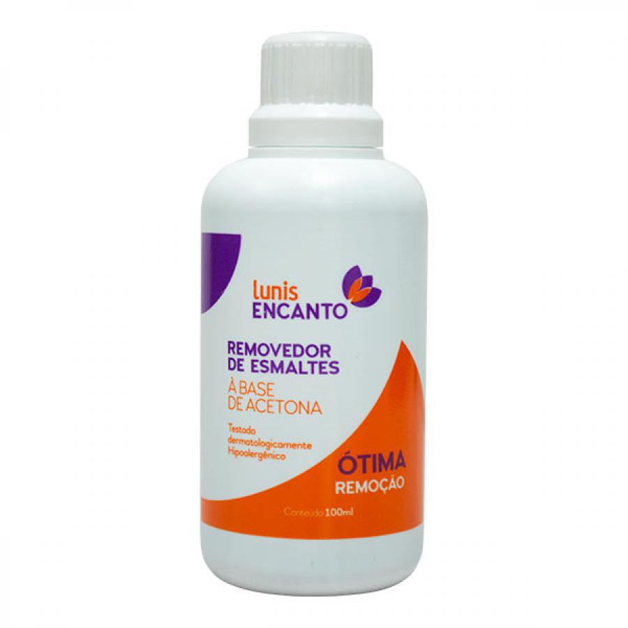 Removedor Esmalte Lunis Encanto Com Acetona 100ml