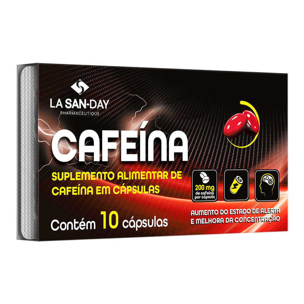 Cafeína 200mg La San Day Com 10 Cápsulas Cafeina 200mg La San Day Com 10 Capsulas