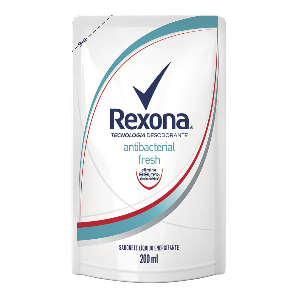 Sabonete Líquido Energizante Rexona Antibacterial Fresh Refil De 200ml Sabonete Liquido Energizante Rexona Antibacterial Fresh Refil De 200ml