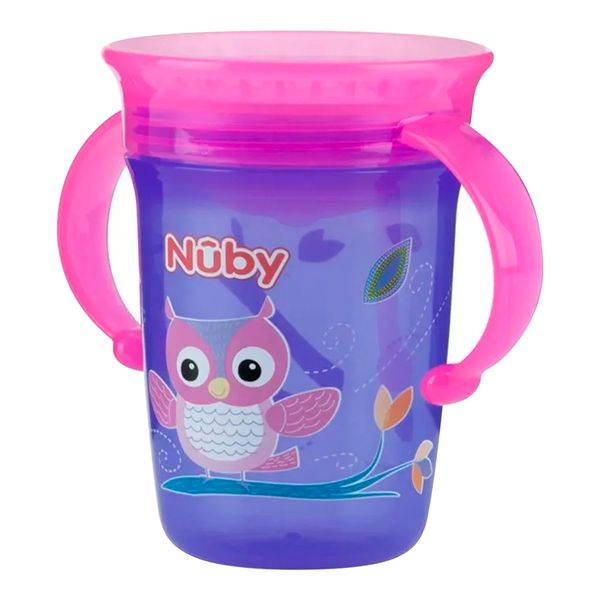 Cop Nuby 240ml Com Alca 360 Lilas