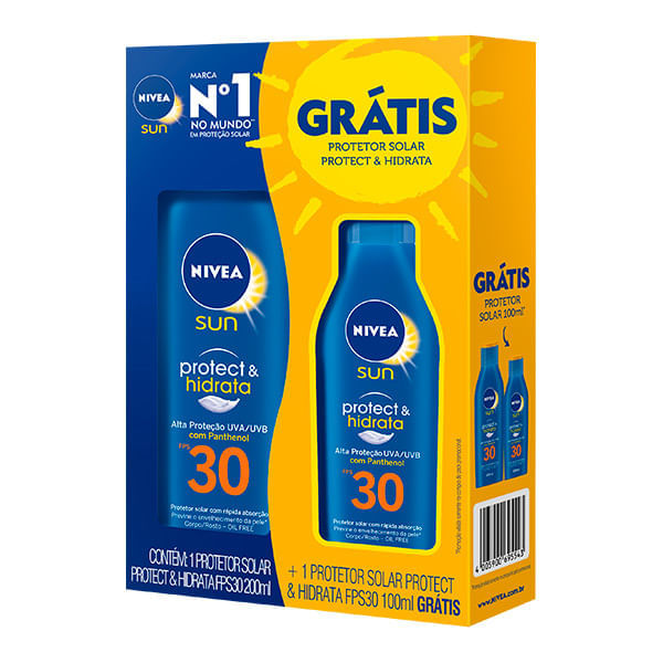Protetor Solar Nivea Protect E Hidrata Fps30 200ml Grátis 100ml
