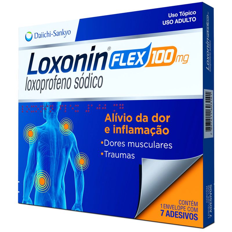 Loxonin Flex Com 7 Adesivos 100mg - drogariacatarinense