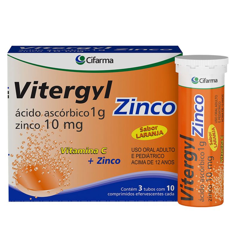 Vitergyl-Zinco-Com-30-Comprimidos-Efervescentes-1gr-10mg-Sabor-Laranja