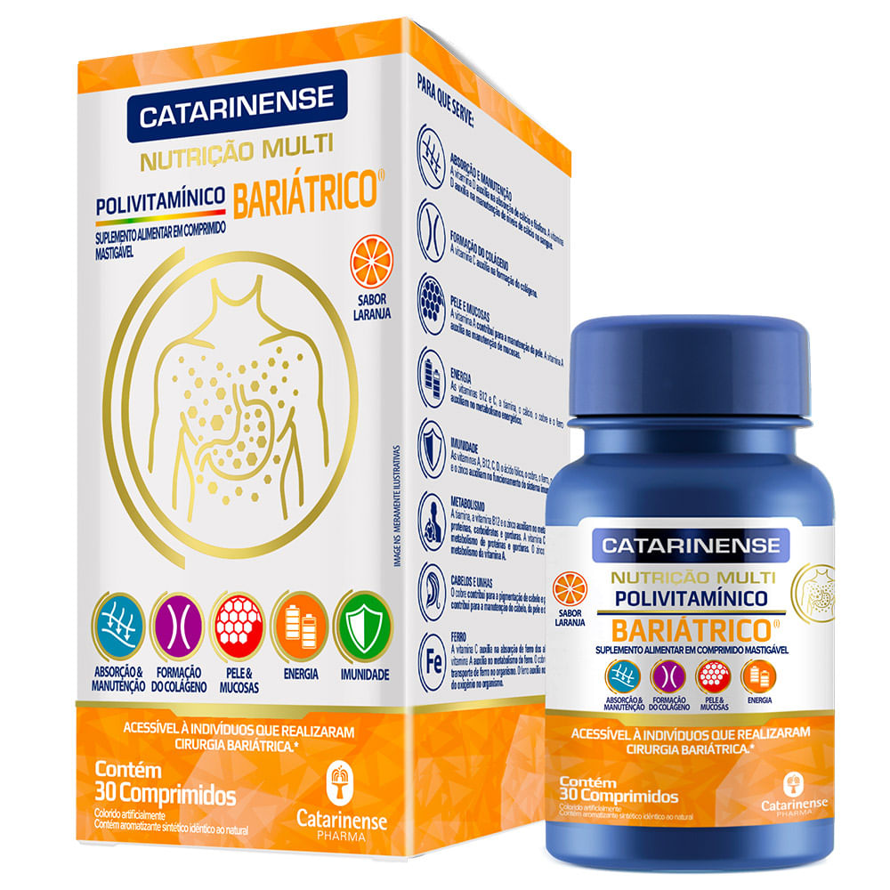 Polivitamínico Bariatrico Multi 30 Comprimidos Catarinense Nutrição