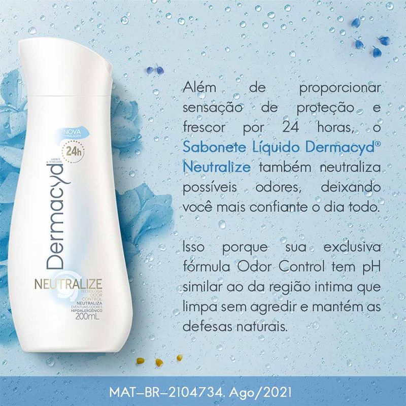 Dermacyd Pro-bio Neutralize Sabonete Líquido Íntimo 200ml ...