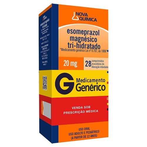 Esomeprazol-Nova-Quimica-Com-28-Comprimidos-Revestidos-20mg-Generico
