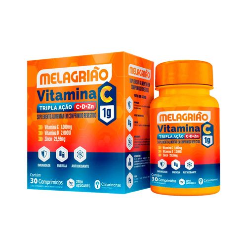 Melagriao-Vitamina-C-Com-30-Comprimidos-Revestidos-Tripla-Acao