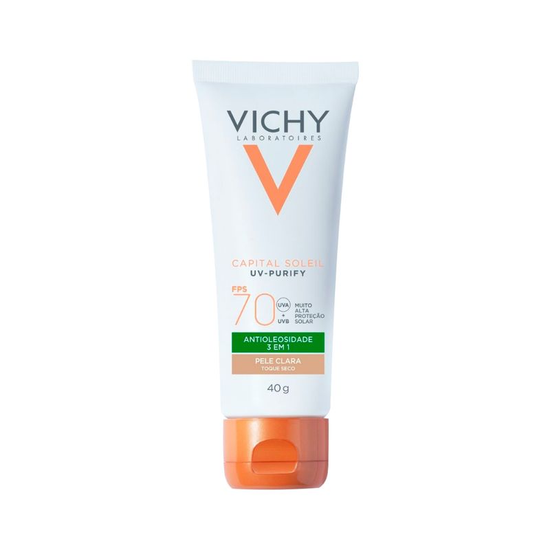 Vichy-Capital-Soleil-Uv-purify-40gr-Fps70-Antioleosidade-Cor-Clara