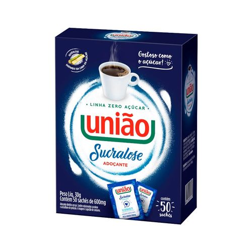 Adocante-Uniao-Com-50x600mg-Saches-Sucralose