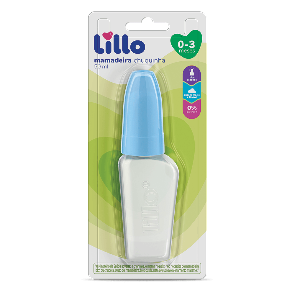 Mamadeira Lillo Miniform Azul 50ml