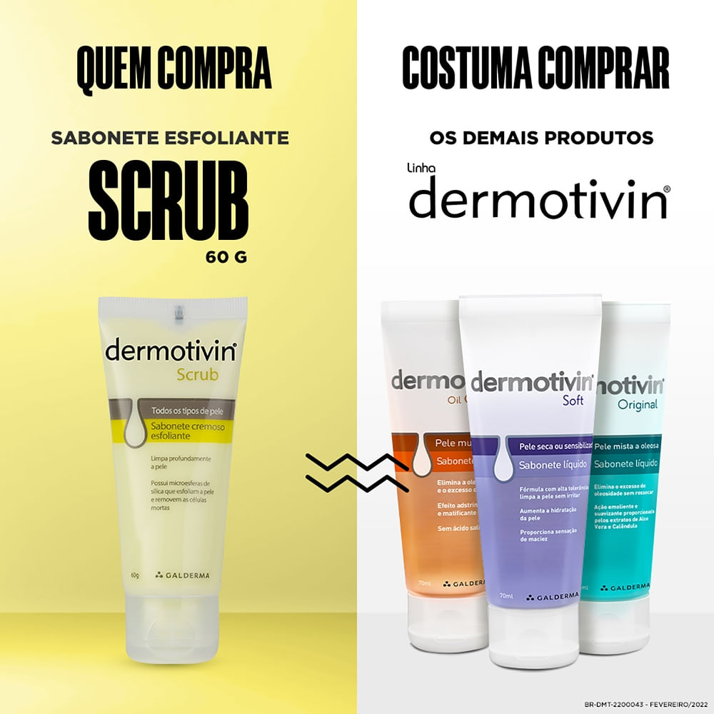 Dermotivin Scrub Sabonete Esfoliante Facial 60g - drogariacatarinense