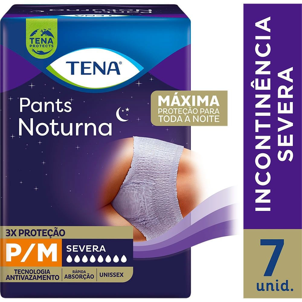 Roupa Íntima Tena Pants Noturna P/m Com 7 Unidades Roupa Intima Tena Pants Noturna P/m Com 7 Unidades