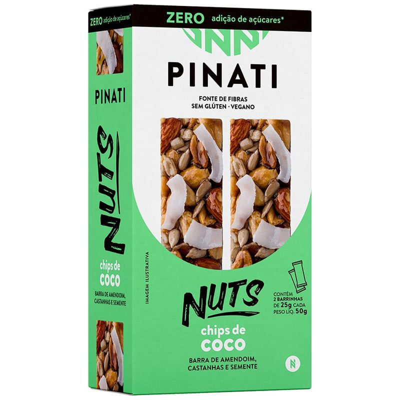 Barra-Pinati-Nuts-Zero-Chips-De-Coco-2-Unidades-De-25g