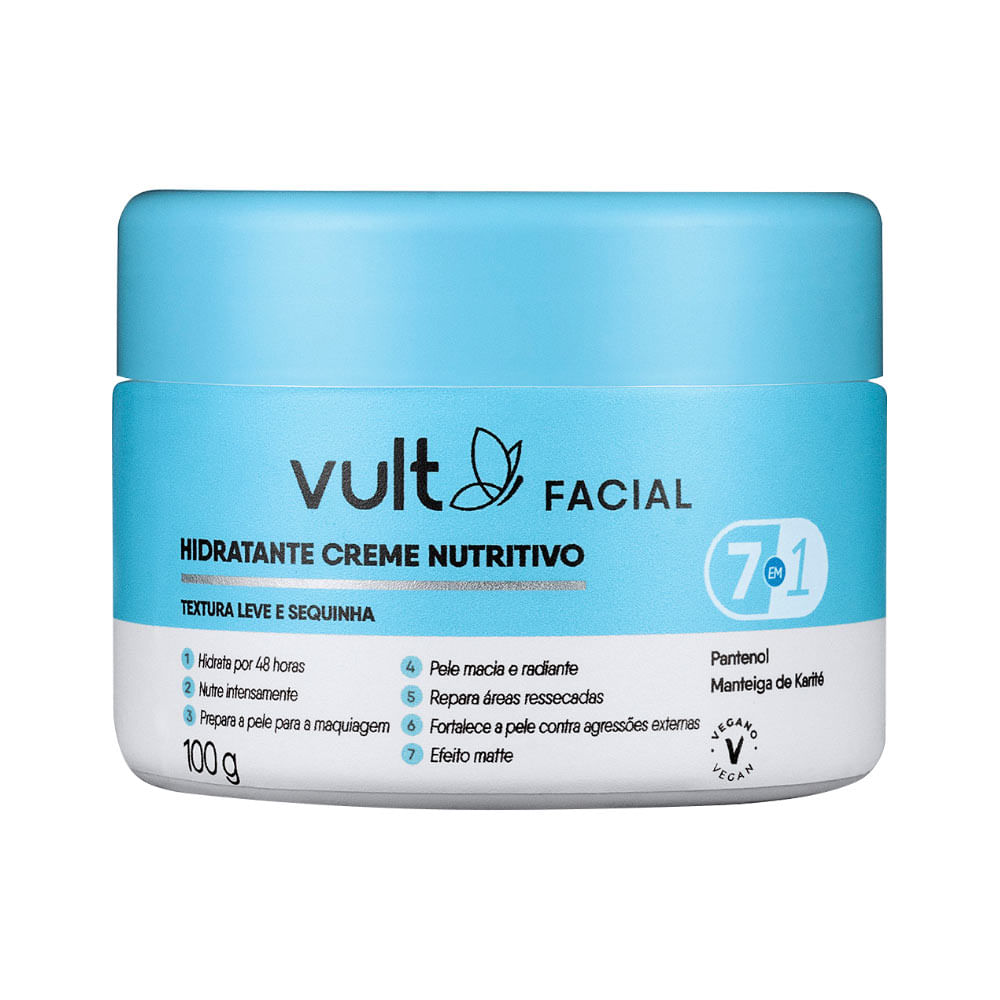 Hidratante Vult Facial 100gr Creme Nutritivo