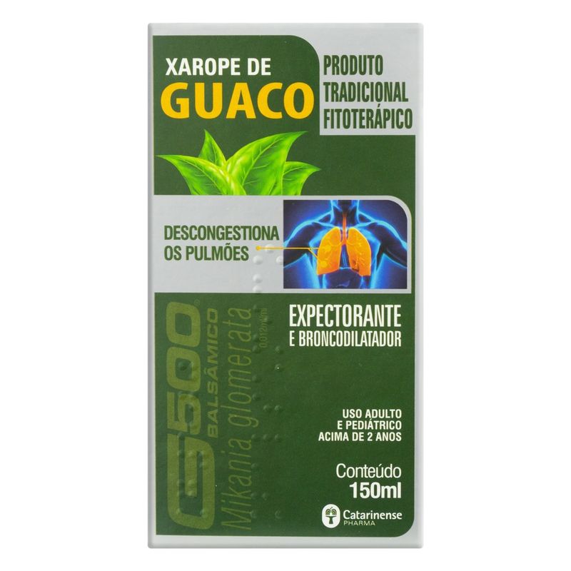 Xarope de Guaco G500 Balsâmico® 150ml - Catarinense Nutrição