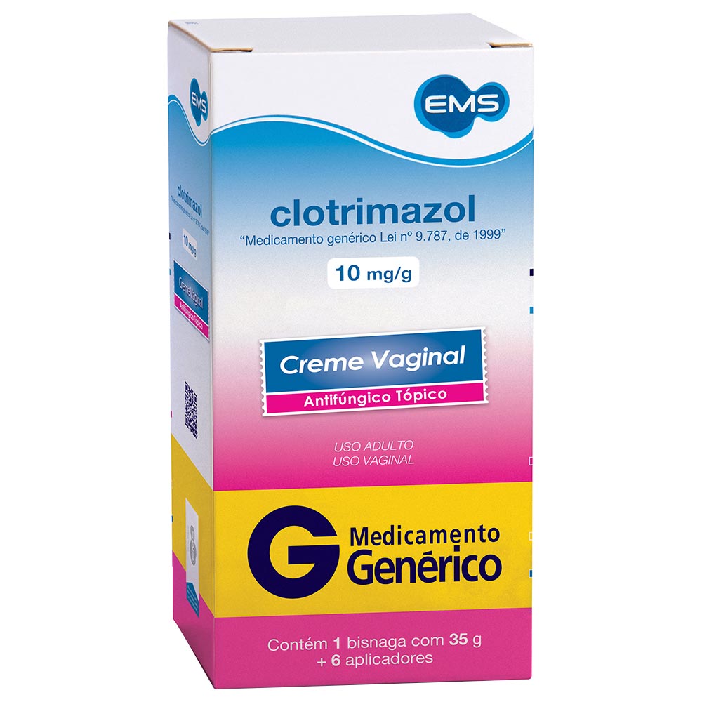 Clotrimazol Ems Creme Vaginal 35g Com 6 Aplicadores
