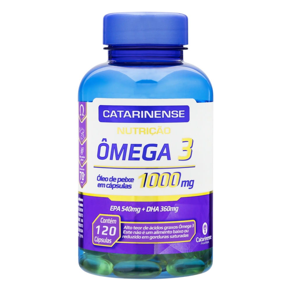 Ômega 3 1000mg Catarinense Com 120 Cápsulas
