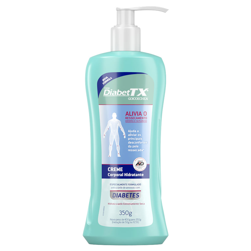 Creme Corporal Hidratante Para Diabéticos Goicoechea Diabettx 350g