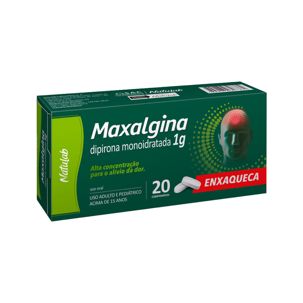 Maxalgina Com 20 Comprimidos 1000mg