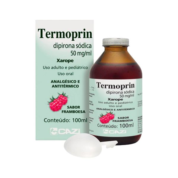 Termoprin Dipirona Monoidratada 100ml Xarope 50mg/ml Framboesa