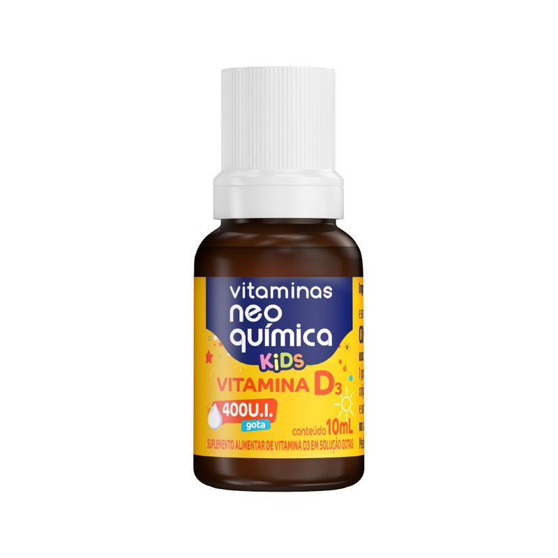 Vitamina D3 Neo Quimica Kids 10ml Gotas 400ui - drogariacatarinense