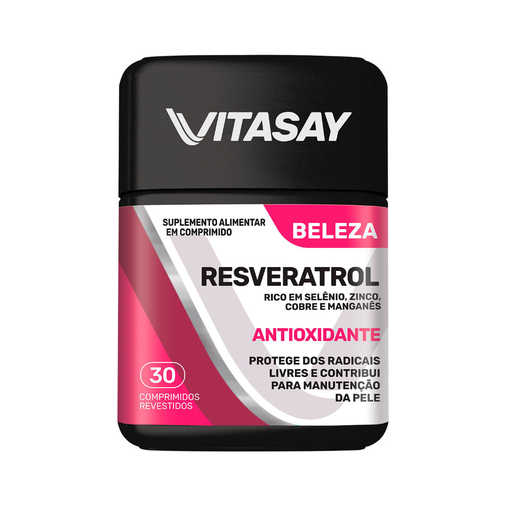 Suplemento Alimentar Vitasay Resveratrol Beleza 30 Comprimidos