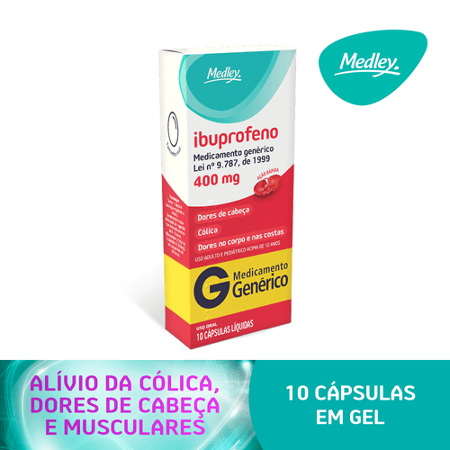 Ibuprofeno-Medley-Com-10-Capsulas-400mg-Generico