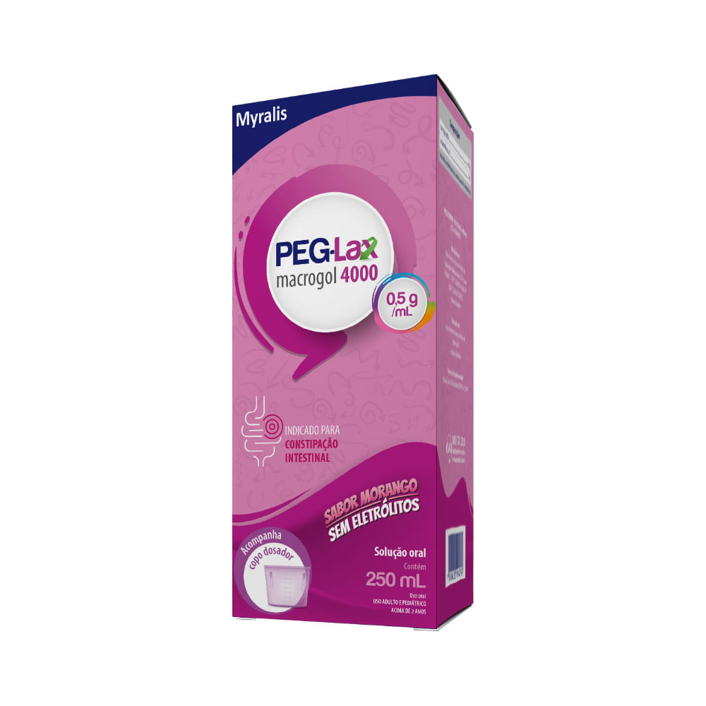 Peg-lax 4000 250ml Solucao Oral 0,5g/ml Morango