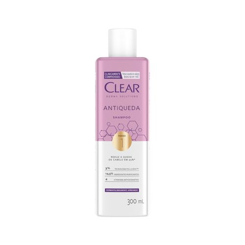 Shampoo-Clear-Derma-Solutions-Antiqueda-300ml-Passo-1