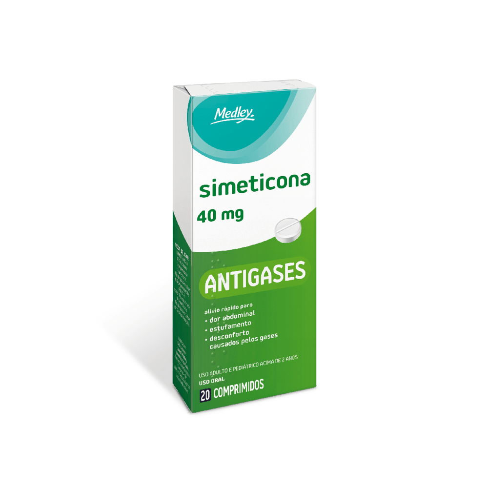 Encontraproduto.com.br - Simeticona 40mg Medley 20 Comprimidos