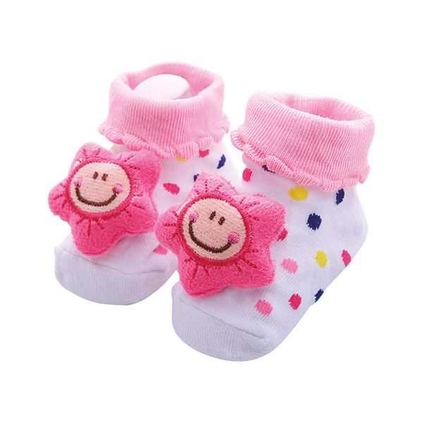 Meia Adoleta Bebe Com 1 Par Florzinha Branca