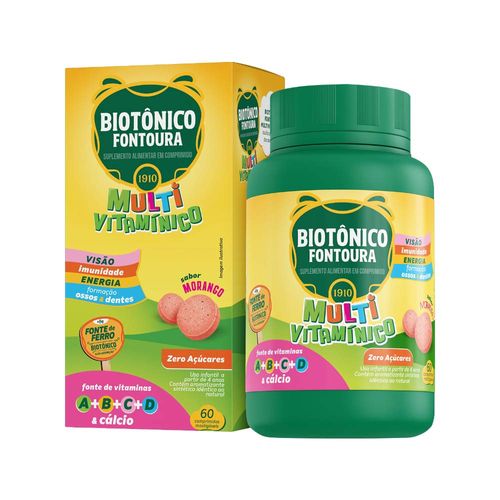 Biotonico-Multi-Vitaminico-Com-60-Comprimidos-Mastigaveis-Morango