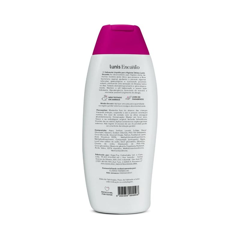 Sabonete Lunis Encanto Liquido Intimo 200ml - drogariacatarinense