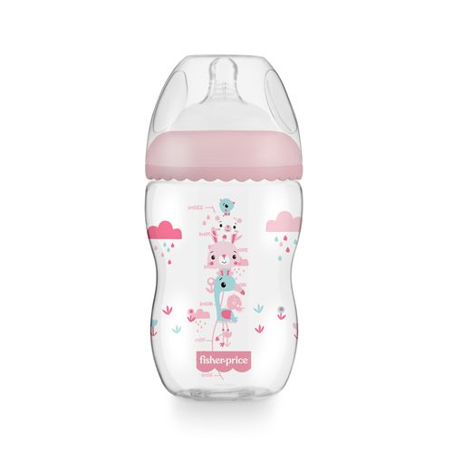 Mamadeira-Fisher-Price-First-Moments-330ml-Rosa-Algodao-Doce