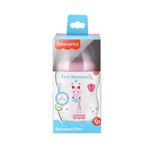 Mamadeira-Fisher-Price-First-Moments-270ml-Rosa-Algodao-Doce