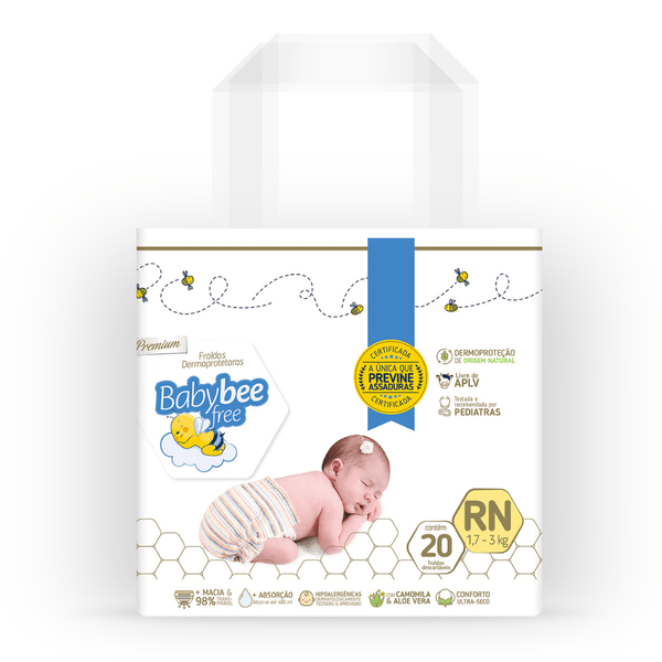 Fralda Baby Bee Free Dermoprotetora Rn Com 20 Unidades