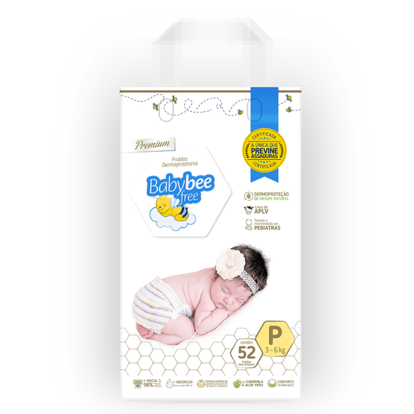 Fralda Baby Bee Free Dermoprotetora P Com 52 Unidades