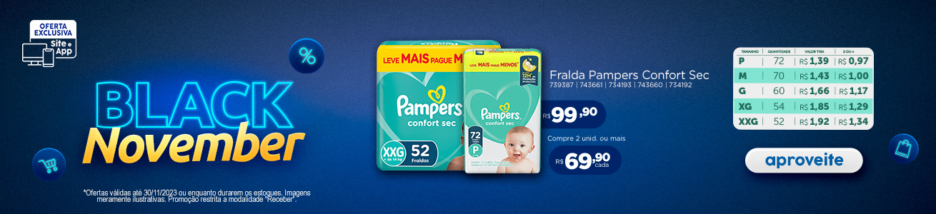 Black Pampers - 23/11 a 31/12