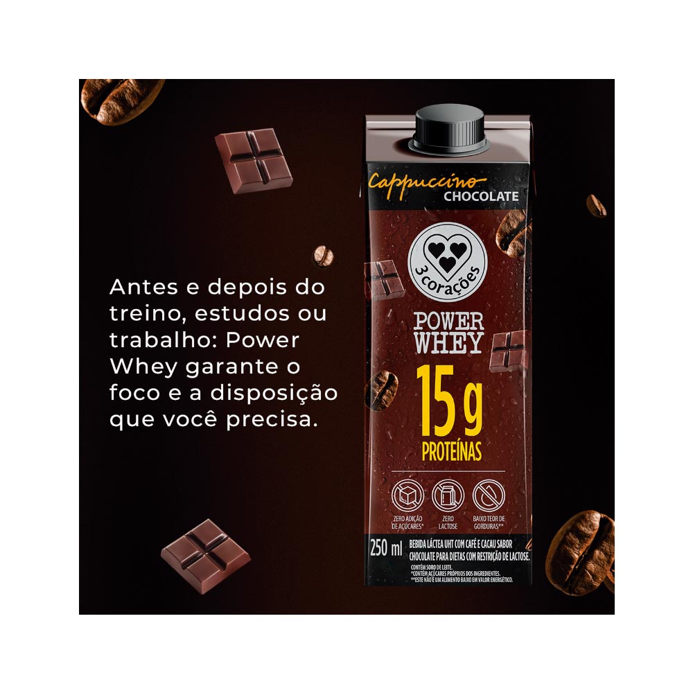 Power Whey 15g Cappuccino 250ml Chocolate — foto 3