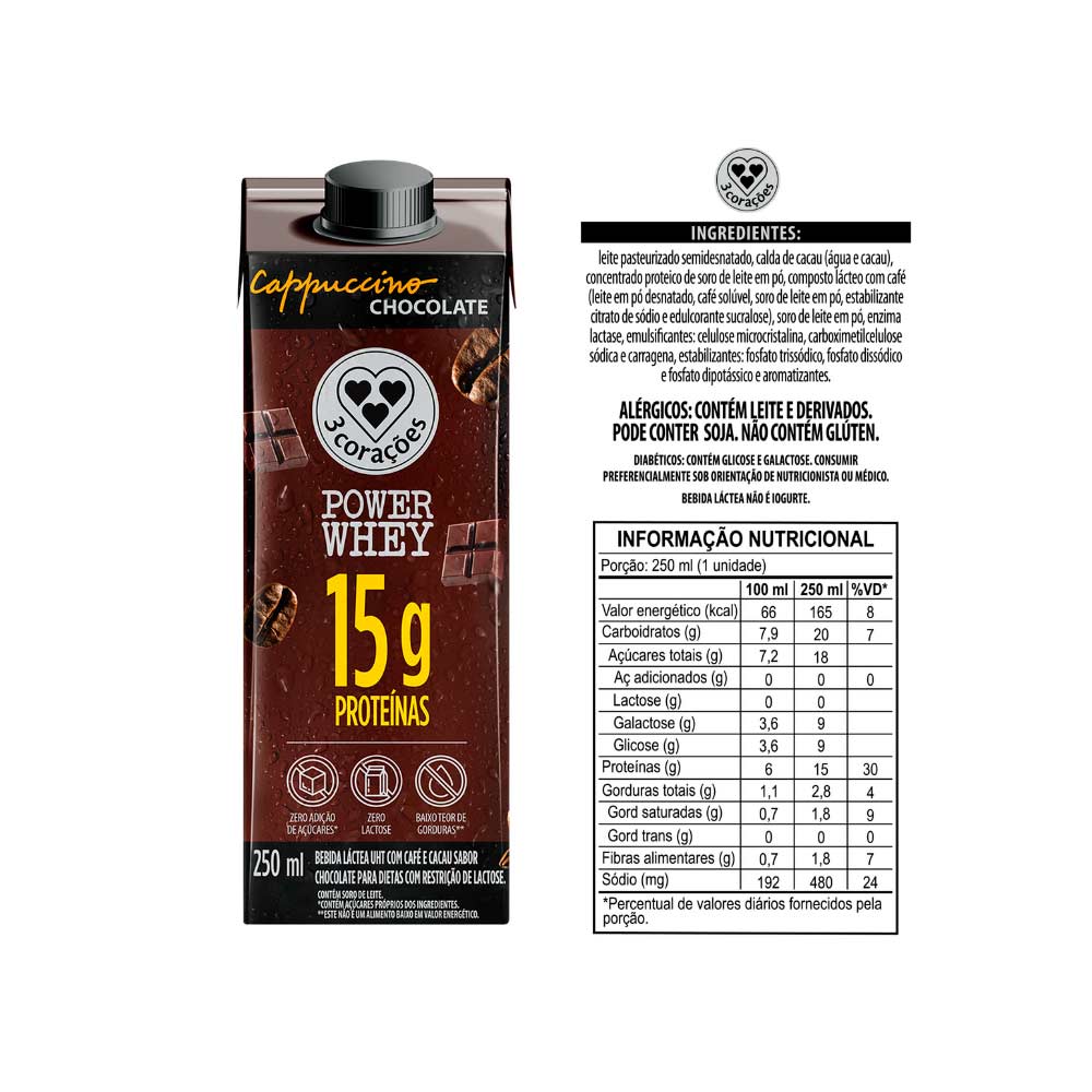 Power Whey 15g Cappuccino 250ml Chocolate — foto 4