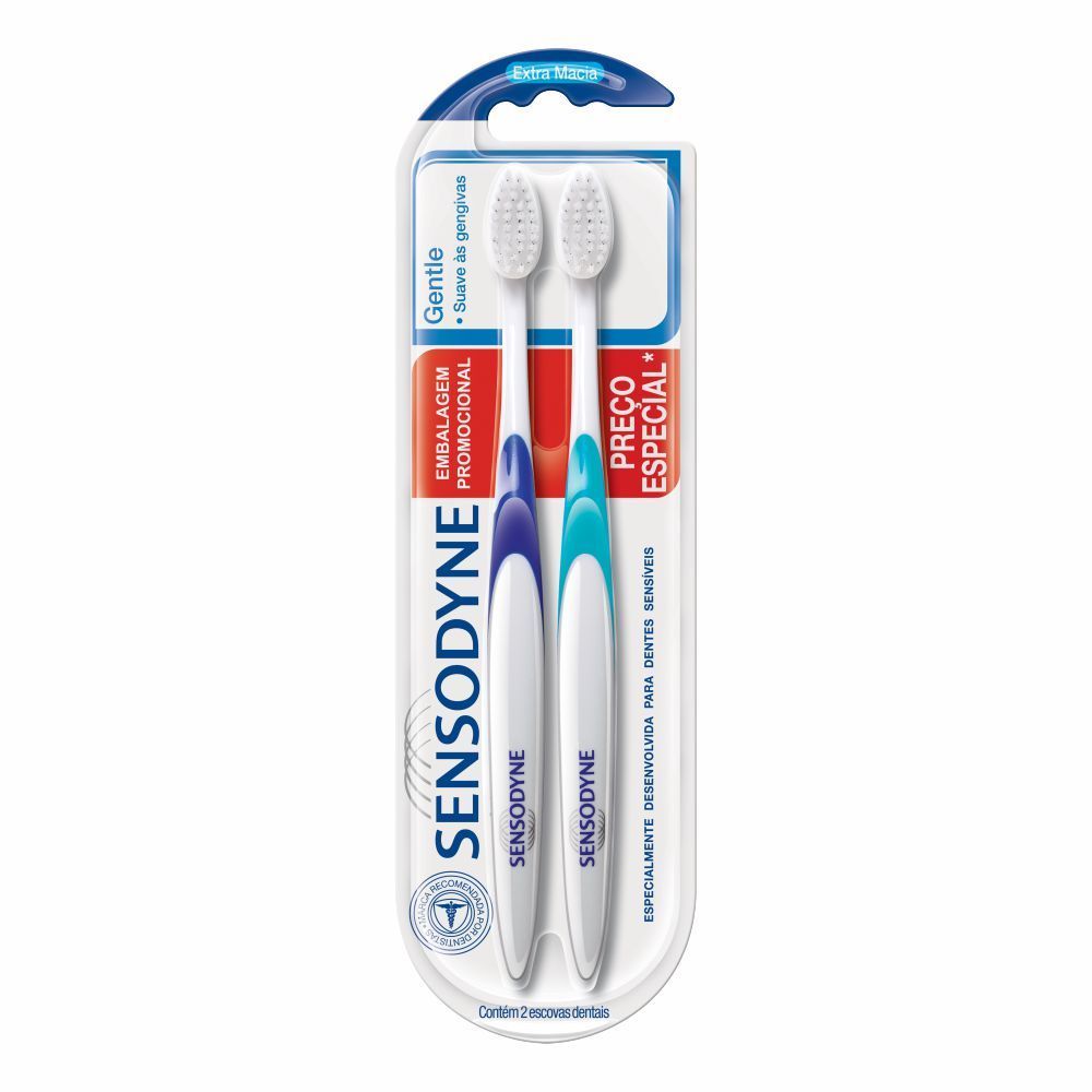 Sensodyne Gentle Escova Dental Para Dentes Sensíveis - Kit Promocional Escova De Dente - 2 Unidades