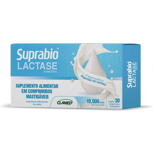 Suprabio-Lactase-10.000-U.fcc-Com-30-Comprimidos-Mastigaveis-Sabor--Baunilha