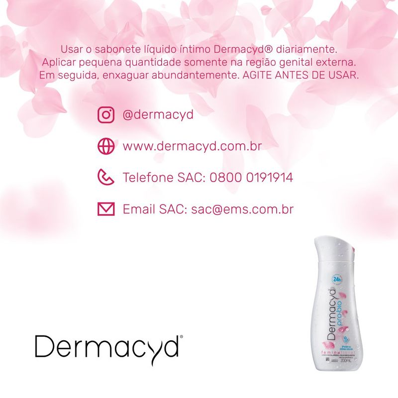 Sabonete Intimo Dermacyd Femina 200ml - Drogariacatarinense