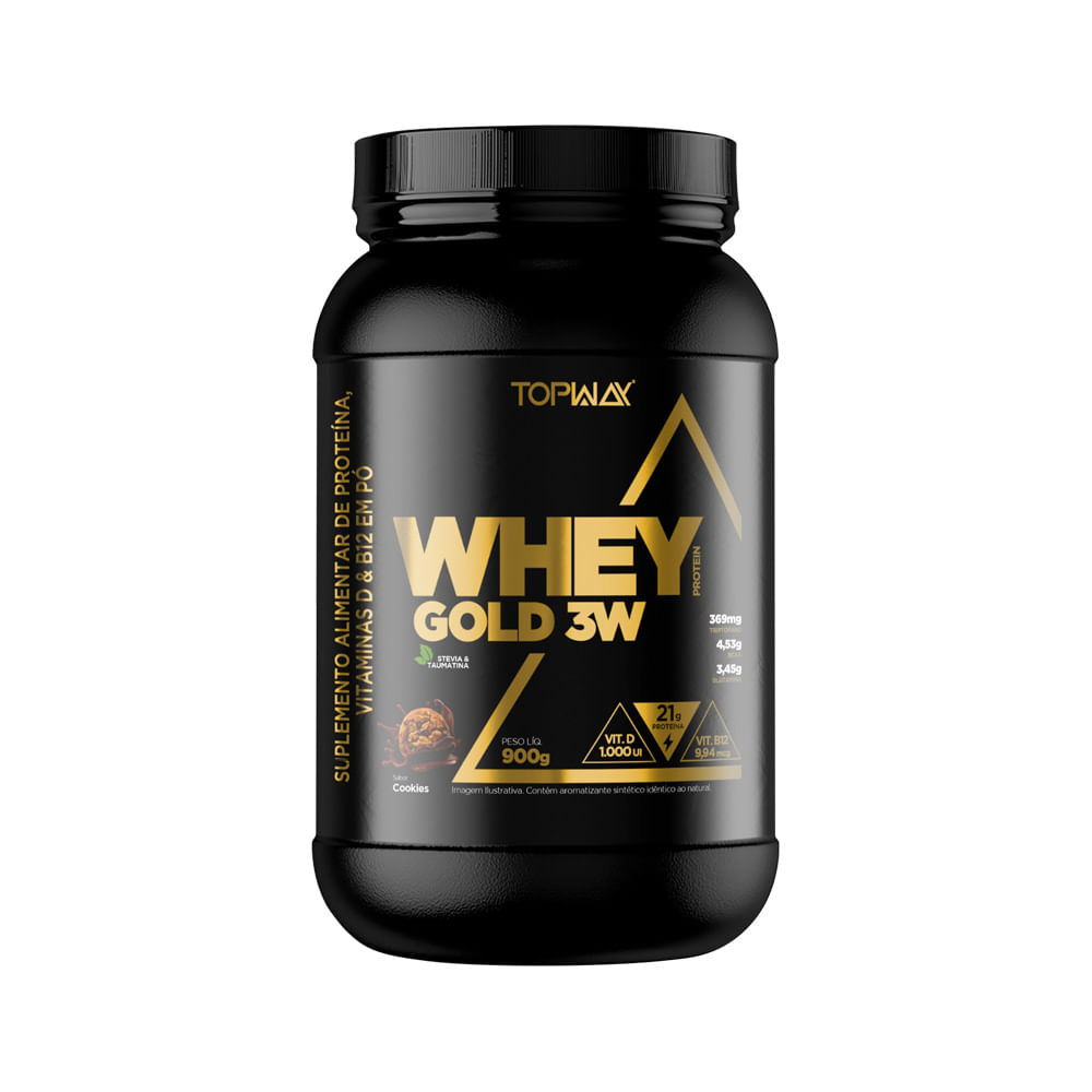 Suplemento Topway Whey Gold 3w 900gr Cookies