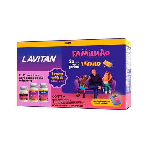 Kit-Lavitan-Familhao-Dia-E-Noite-Com-30-Comprimidos-Mastigaveis-Sabor--Maracuja---60-Comprimidos-Revestidos---60-Comprimidos-Revestidos--Especial---Enter-