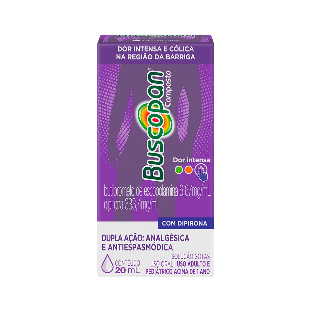Buscopan Composto Butilbrometo De Escopolamina 6,67mg/ml + Dipirona 333 ...