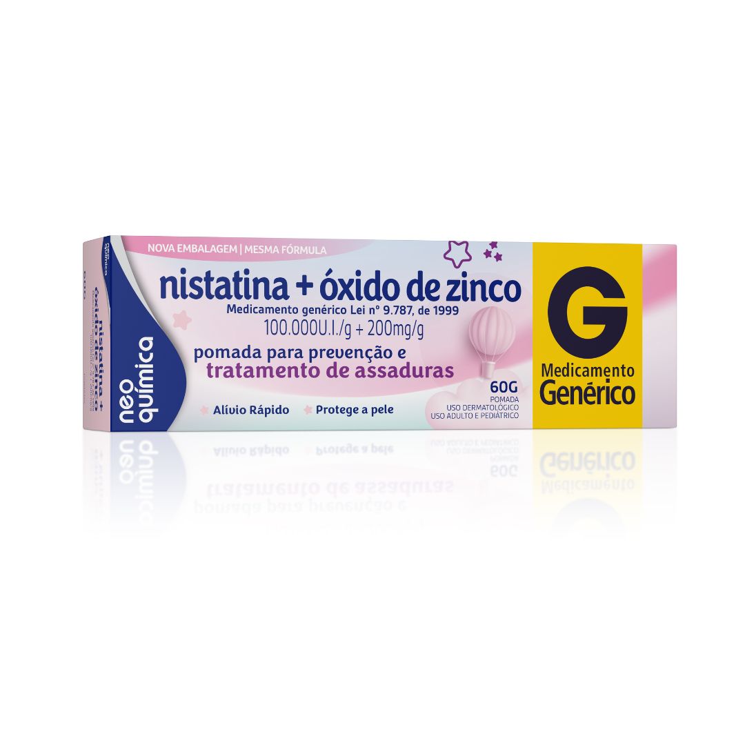 Pomada Antiassaduras Nistatina + Óxido De Zinco Neo Química 60g Pomada Antiassaduras Nistatina + Oxido De Zinco Neo Quimica 60g